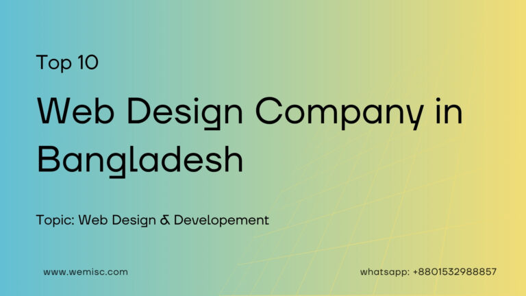 Web design company in Bangladesh